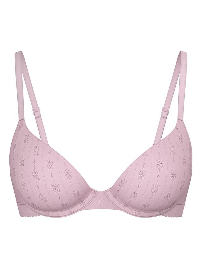 Pointelle Logo Perfect Shape Push-Up Bra image number 2