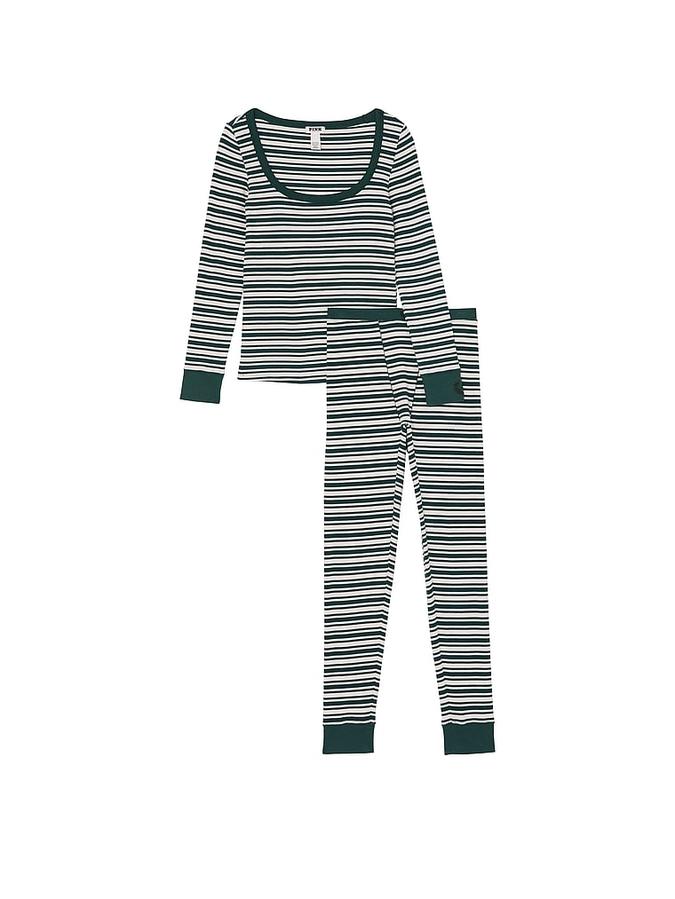 Thermal Long Bling Pajama Set image number 2