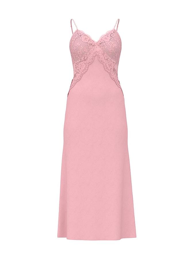 Twinkle Satin & Lace Long Slip Dress image number 2