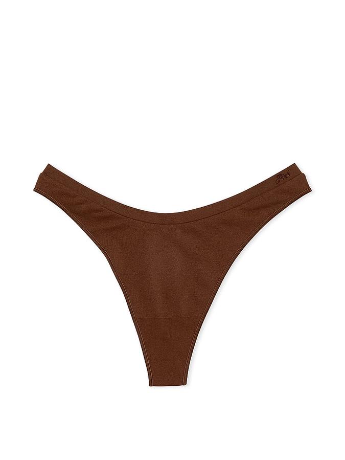 Seamless High-Leg Thong Panty image number 2