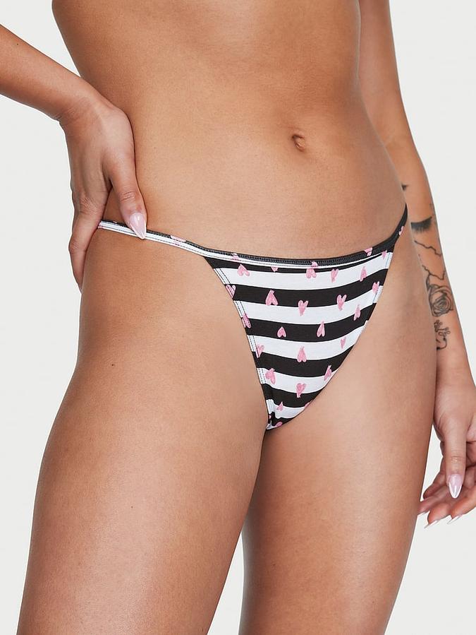 Stretch Cotton V-String Panty image number 0