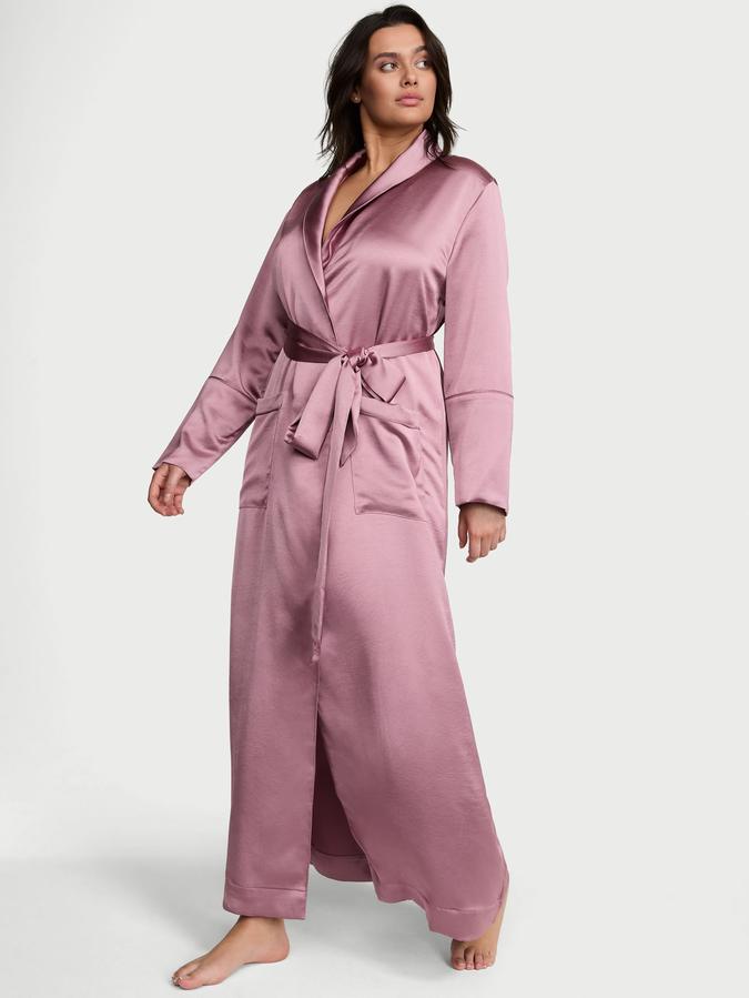 Luxe Satin Long Robe image number 0
