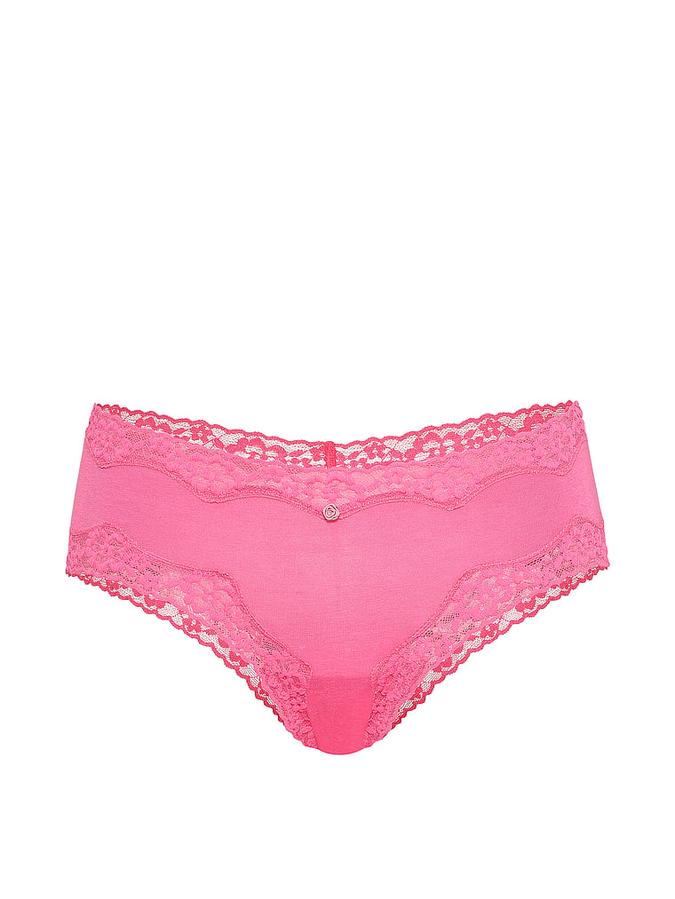 Cotton Lace-Waist Cheeky Panty image number 2