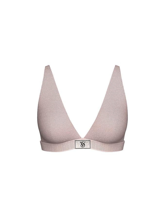 Shine Cotton Wireless Plunge Bralette image number 2
