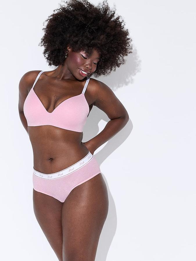 Logo Cotton Shimmer Hiphugger Panty image number 3