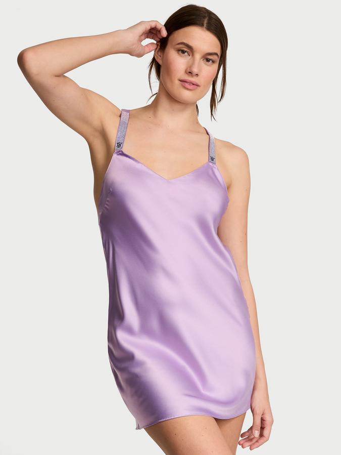 Scattered Shine Strap Satin Strappy-Back Slip image number 0
