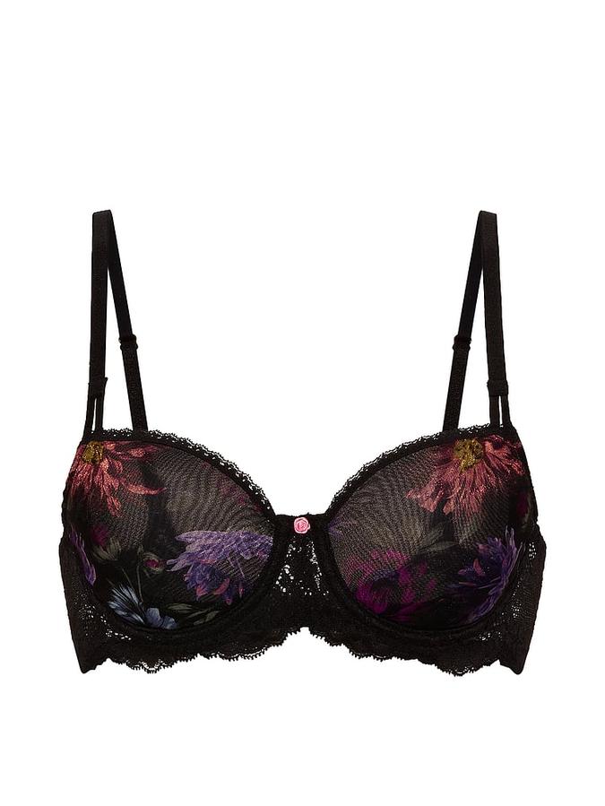 Wicked Sheer Shimmer Unlined Balconette Bra image number 2
