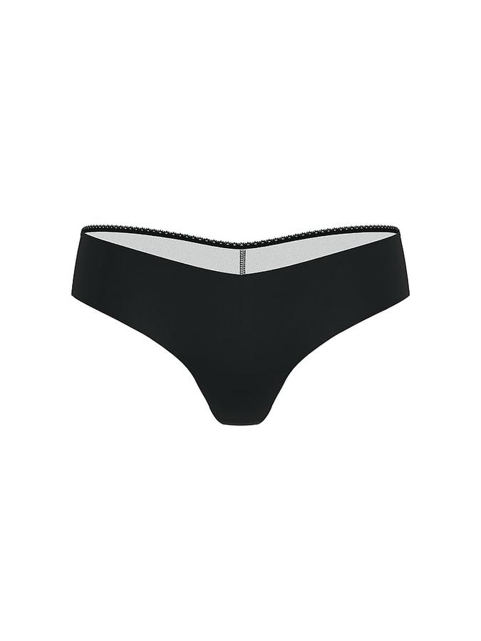 No-Show Mesh-Back Logo Thong Panty image number 2
