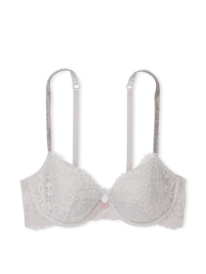 Twinkle Strap Lace Classic-Coverage Demi Bra image number 2