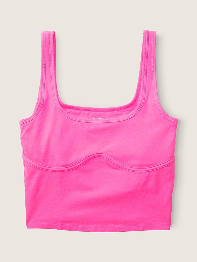 Cotton Contour Crop Tank Top image number 2