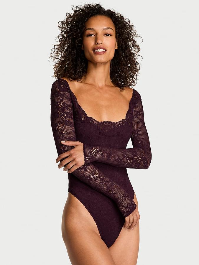 Lace Long-Sleeve Bodysuit