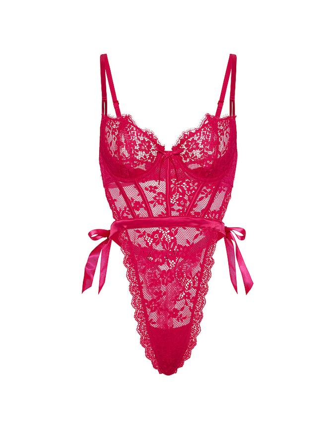 Wicked Unlined Lace Teddy image number 2