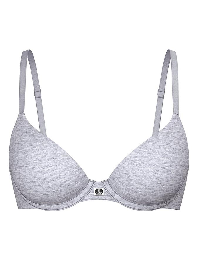 Cotton Logo Hardware Lightly Lined Demi Bra image number 2