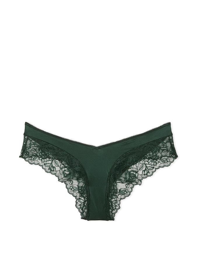 Rose Lace-Trim High-Leg Cheeky Panty image number 2