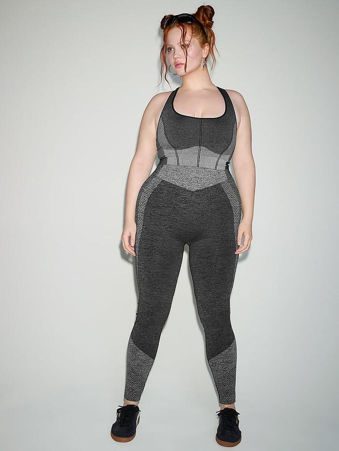 Seamless Marl Longline Sports Bra image number 3