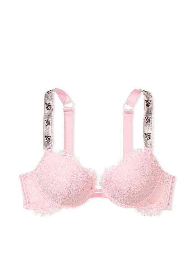 Shine Strap Lace Push-Up Bra image number 2