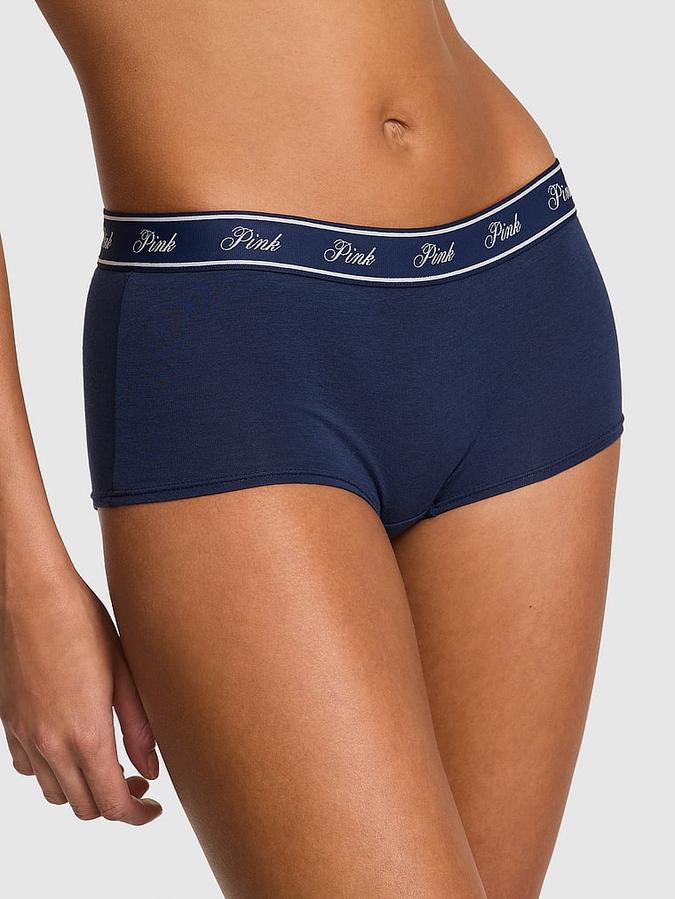 Logo Cotton Shine Boyshort Panty