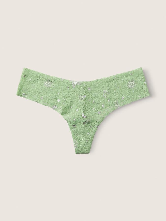 No-Show Soft Lace Thong Panty image number 0