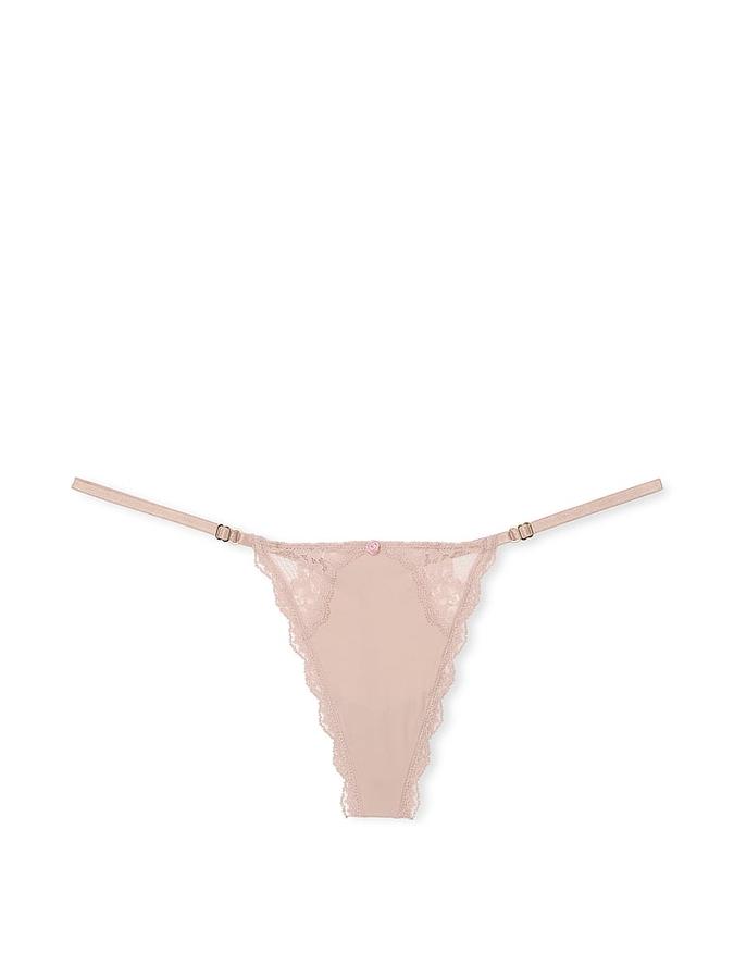 Lace-Trim Adjustable V-String Panty image number 2
