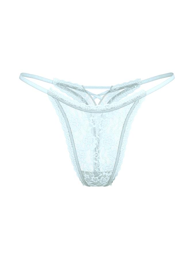 Blossom Lace Strappy-Back String Thong Panty image number 2
