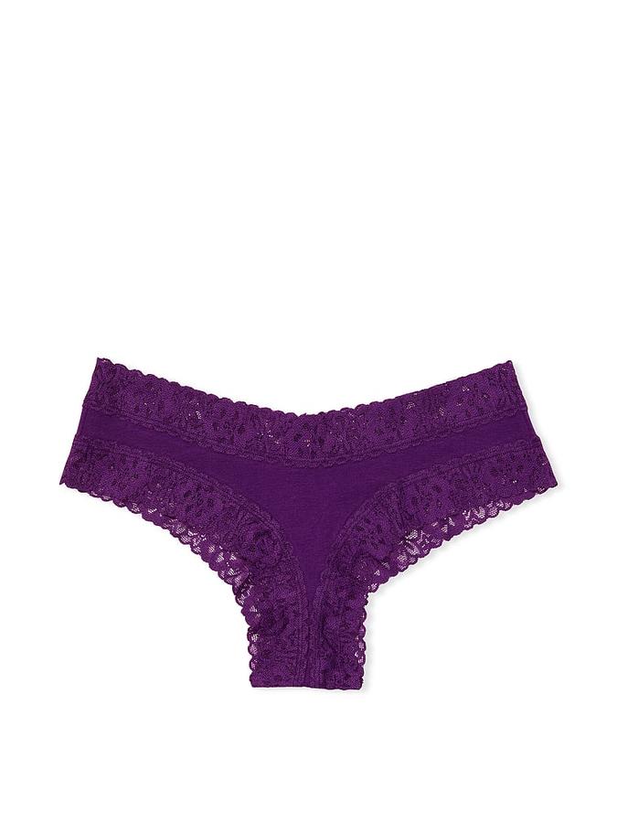 Lace Waist Cotton Cheeky Panty image number 2