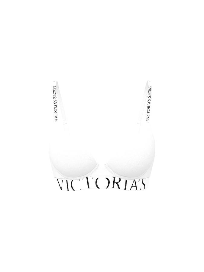 Perfect Shape Cotton Exploded Logo Push-Up Bra image number 2