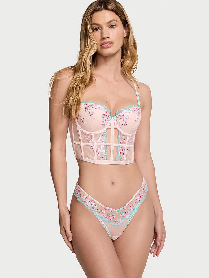 Cherry Blossom Embroidery Corset Top image number 3