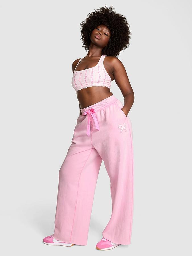 Pink PINK x LoveShackFancy Wide-Leg Sweatpants PINK x LoveShackFancy Wide-Leg Sweatpants