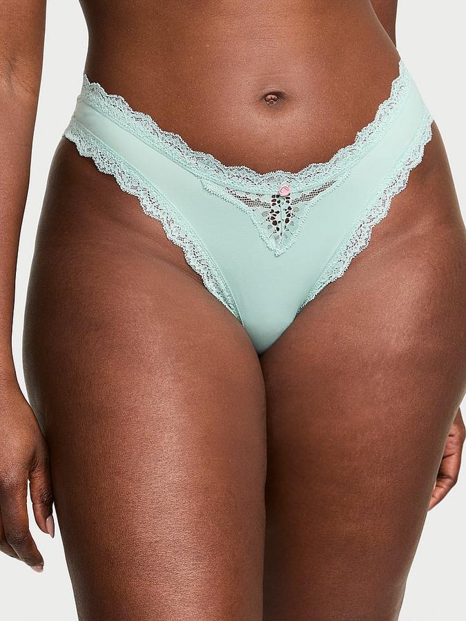 Lace-Trim Brazilian Panty