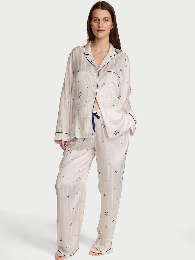 Signature Satin Long Pajama Set