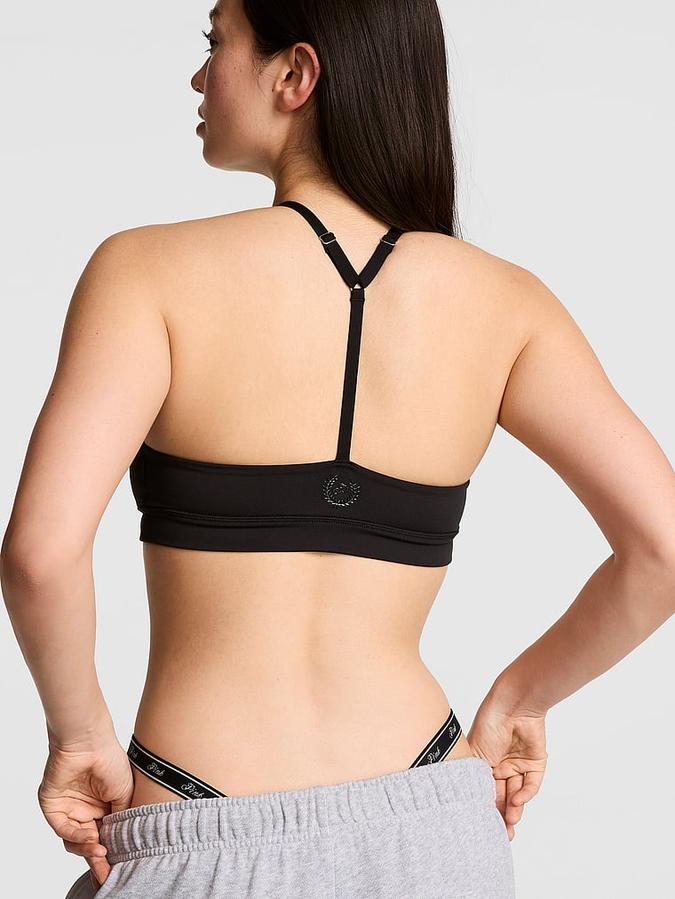 PINK Relay&trade; Ruched Plunge Sports Bra