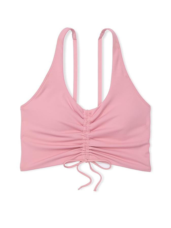 Relay Ruched Plunge Sports Bra image number 2
