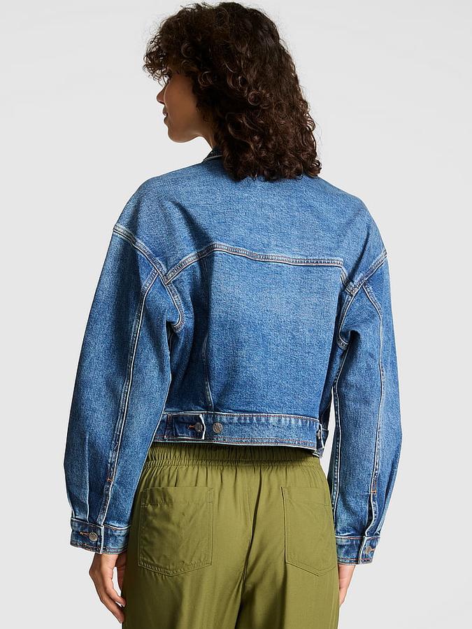 Denim by PINK Cutoff Trucker Jacket image number 1