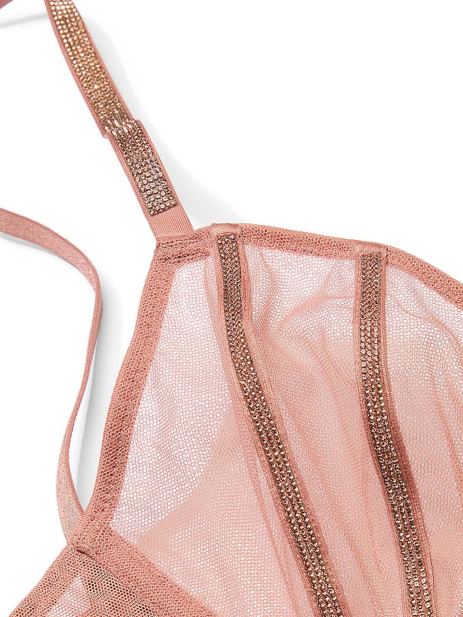 Sheer Shine Unlined Low-Cut Demi Bra image number 1
