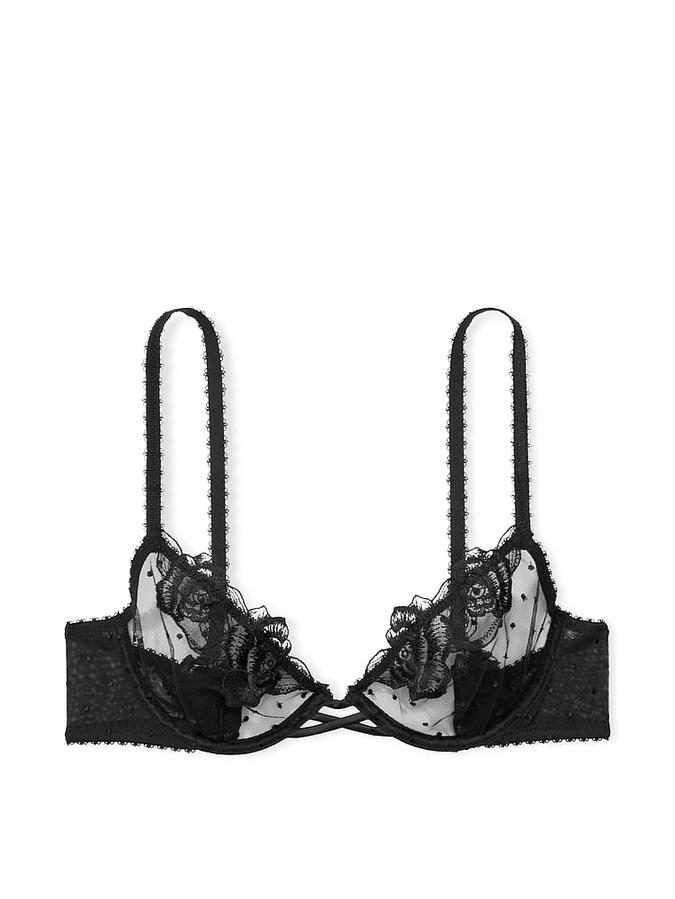 Sheer Rose Unlined Low-Cut Demi Bra image number 2