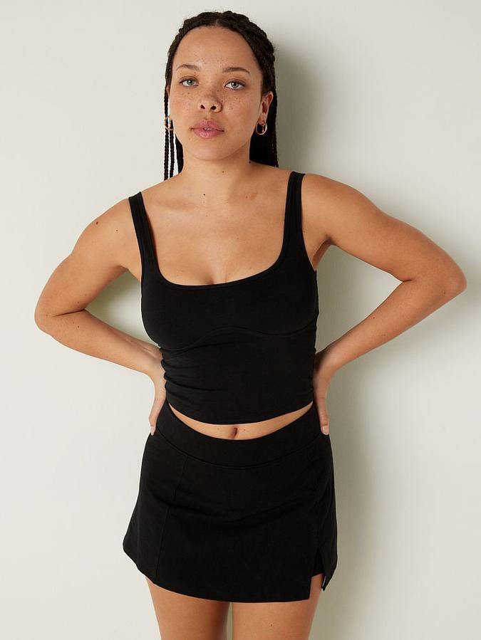 Cotton Contour Crop Tank Top image number 0