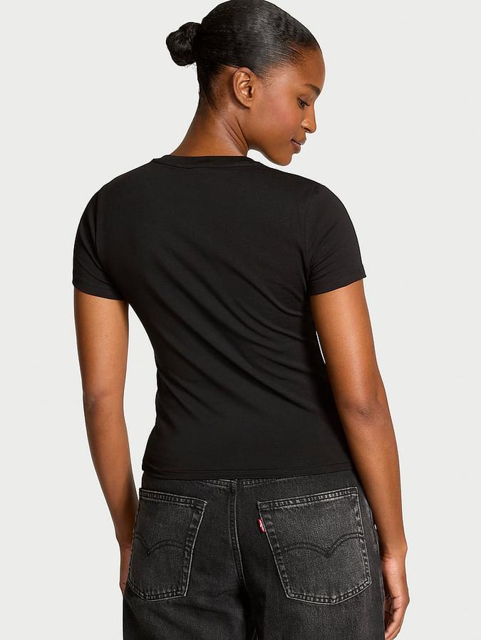 Stretch Cotton Fitted Tee