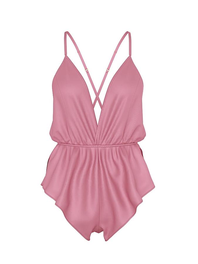 Satin Flutter Romper image number 2