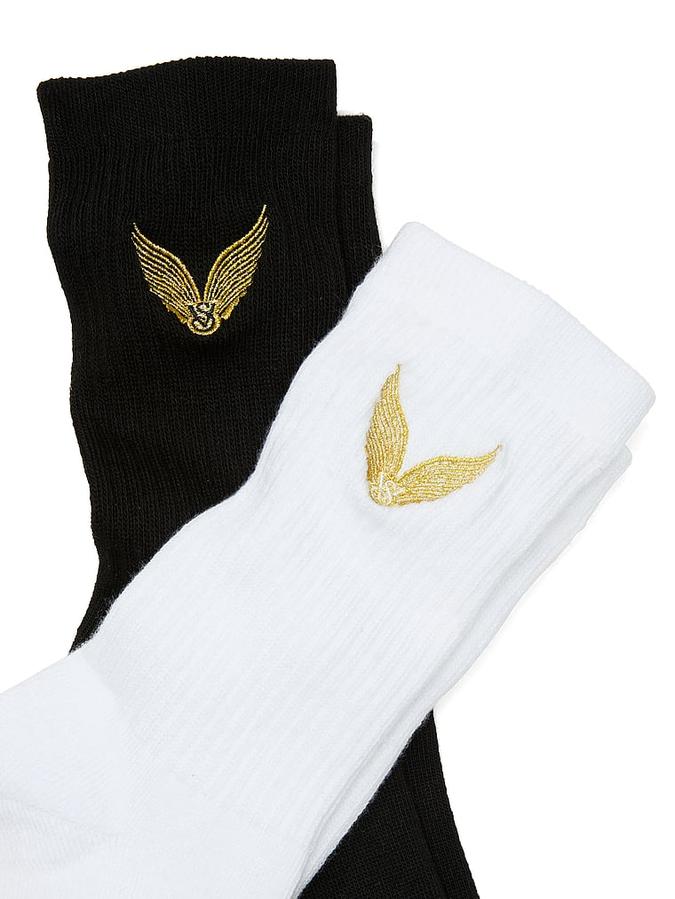 2-Pack Slim Slouchy Crew Socks image number 2