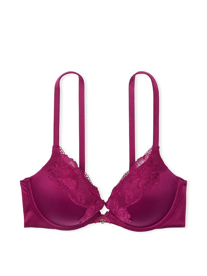 Lace-Trim Push-Up Bra image number 0