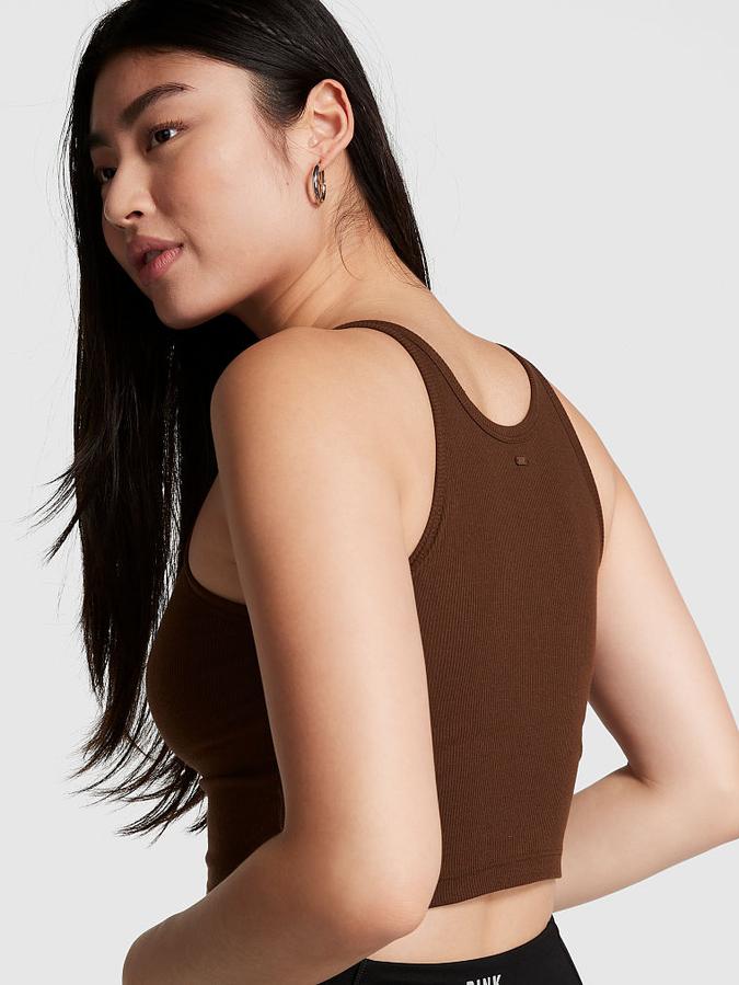 Cropped Rib Tank Top image number 1