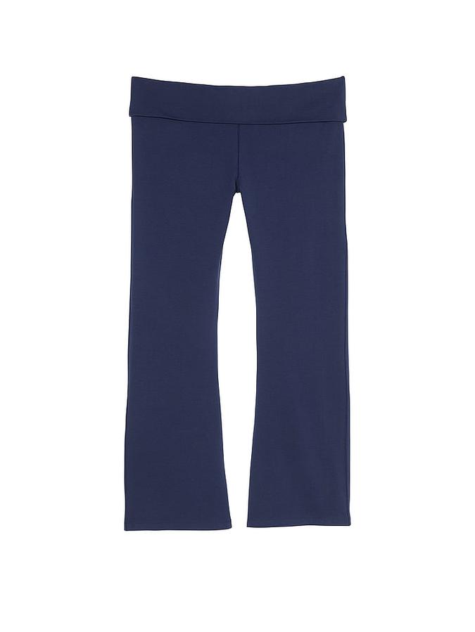 All-Day Cotton Foldover Flare Leggings image number 2