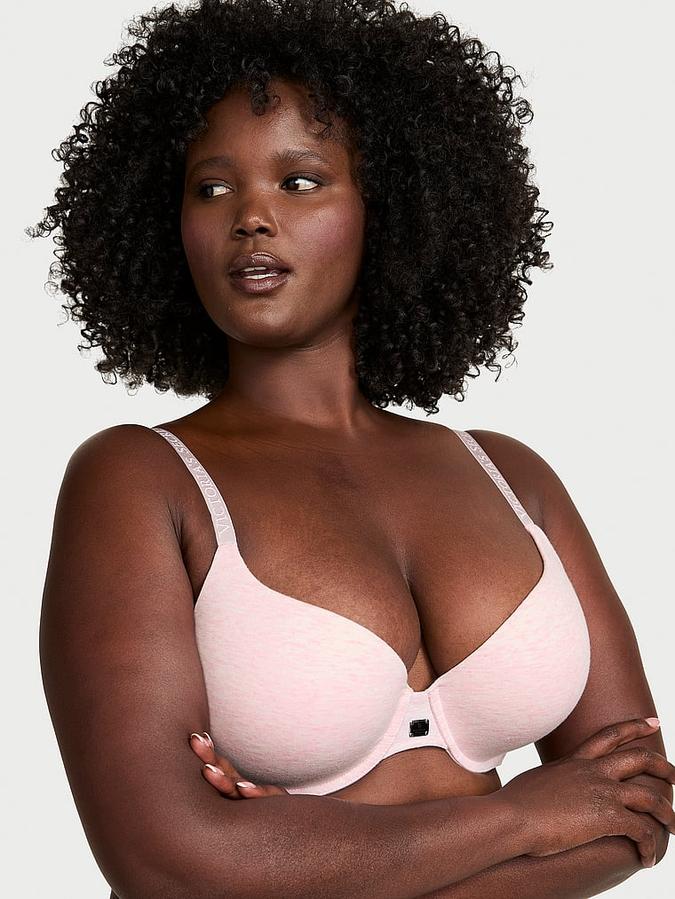 Cotton Logo Hardware Perfect Shape Push-Up Bra image number 0