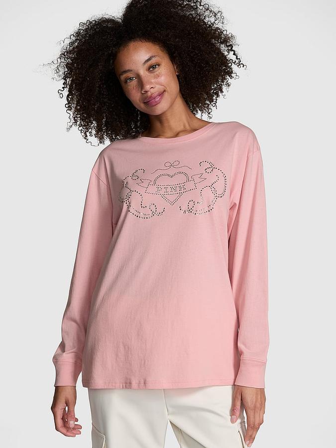 Campus Cotton Long-Sleeve Tee image number 0