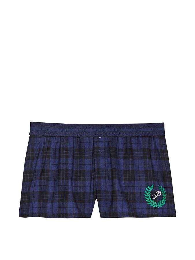Flannel Boxy Pajama Shorts image number 2