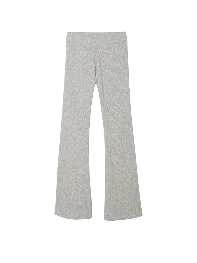 Stretch Cotton Ribbed Flare Legging image number 2