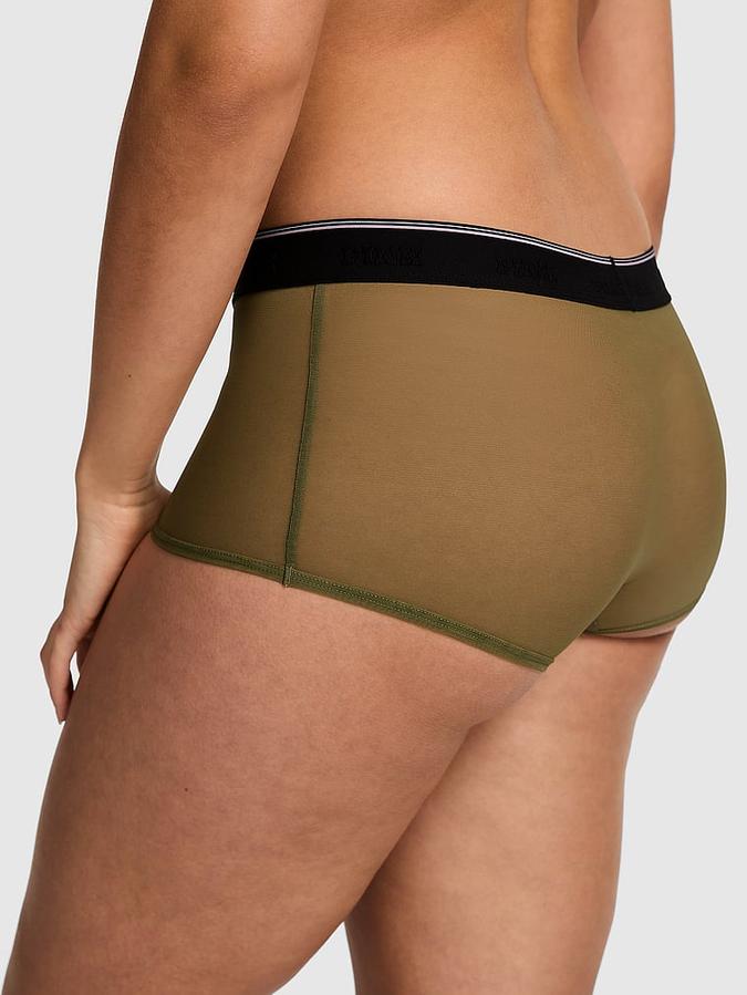 Logo Mesh Boyshort Panty image number 1