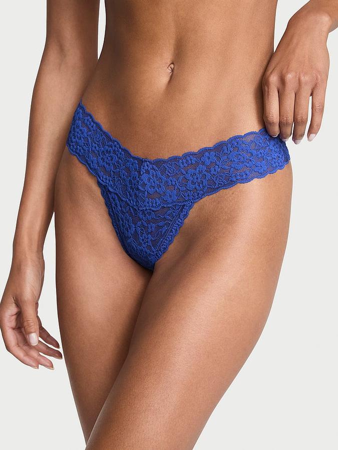Lace Strappy-Back Thong Panty image number 0