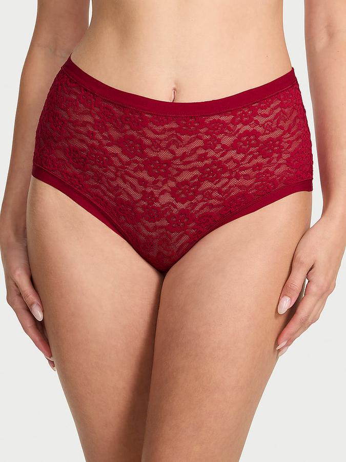 No-Show Lace High-Waist Brief Panty image number 0