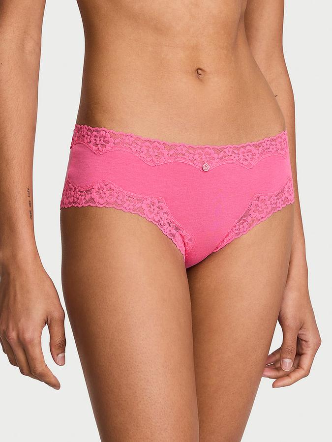 Cotton Lace-Waist Cheeky Panty